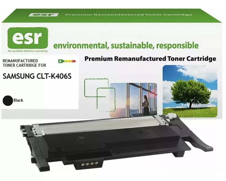 ESR Toner cartridge compatible with Samsung CLT-K406S/SU118A black remanufactured 1.500 pages
