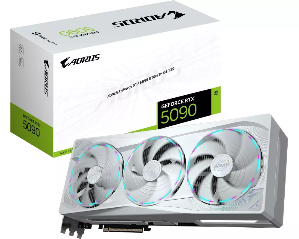 Gigabyte Grafikkarte AORUS GeForce RTX 5090 STEALTH ICE 32G