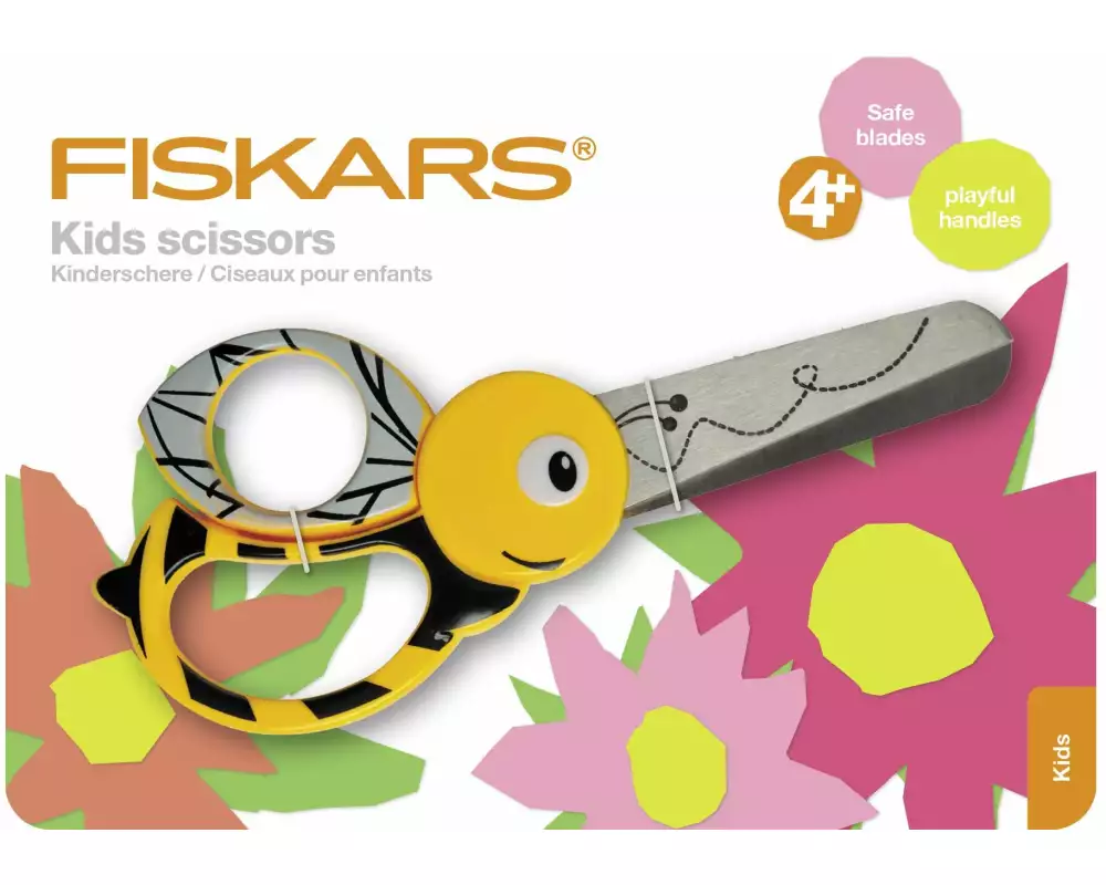 Fiskars Kinderschere Biene Rostfreier Stahl