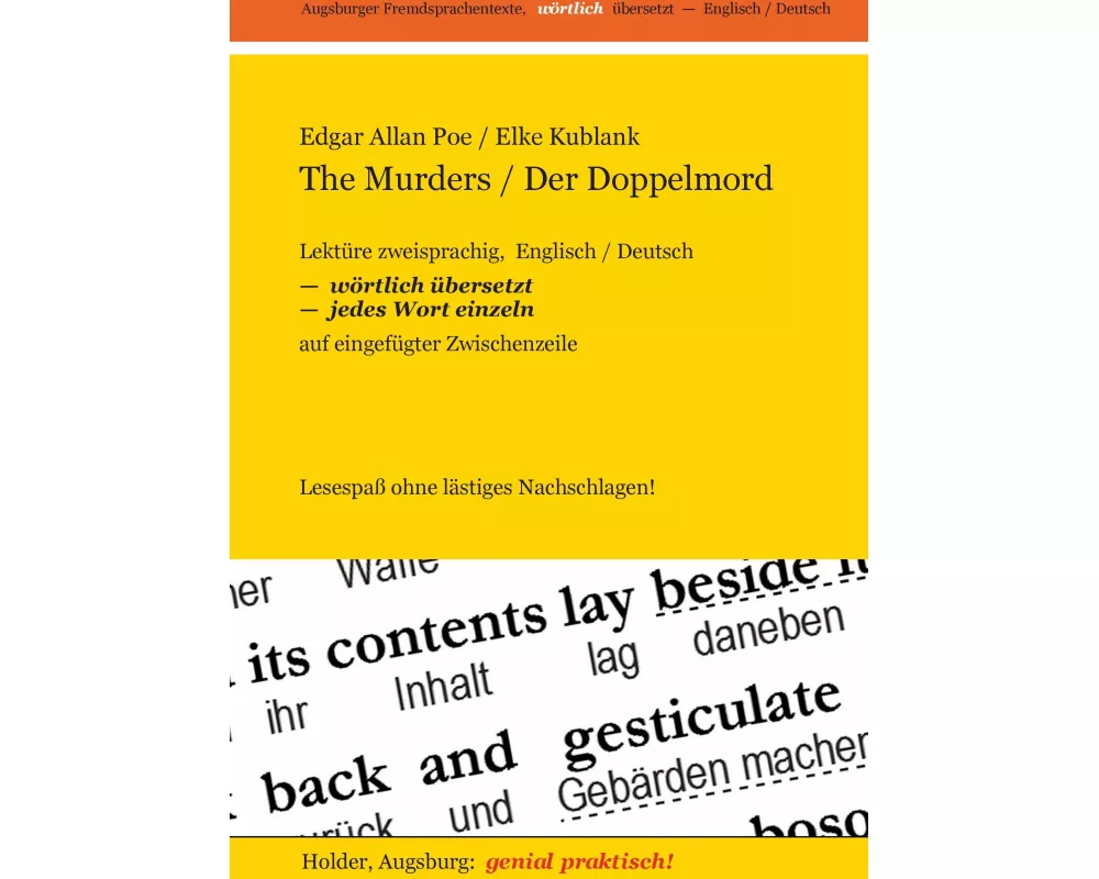 The Murders / Der Doppelmord -- Lektüre zweisprachig, Englisch / Deutsch