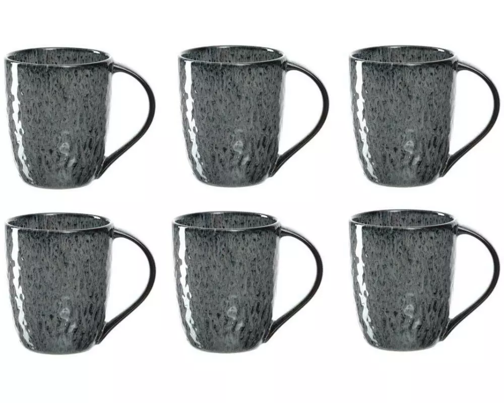 Leonardo Cappuccinotasse Matera 430 ml, 6 Stück, Anthrazit