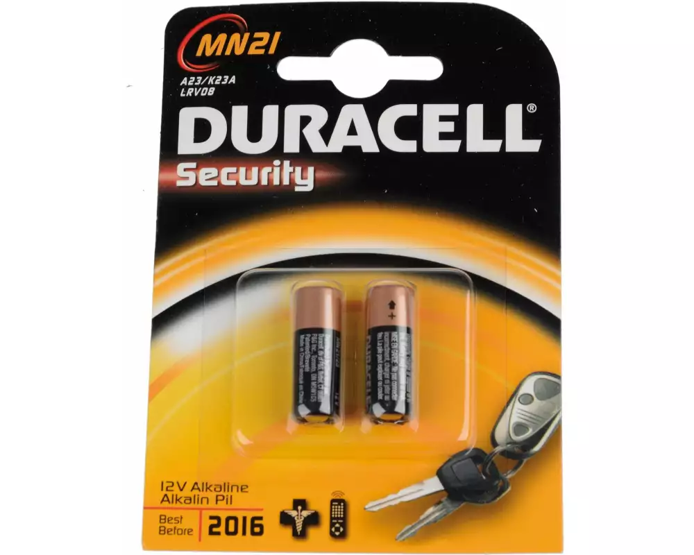 Duracell Batterie Alkaline Security MN21 , 2 Stück