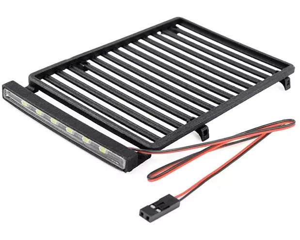 RC4WD Modellbau-Dachträger mit LED Axial SCX24 Jeep Wrangler JLU