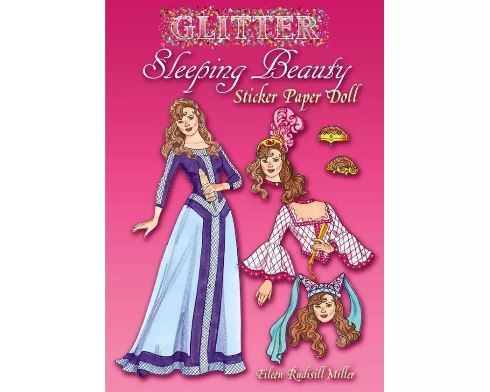 Glitter Sleeping Beauty Sticker Paper Doll