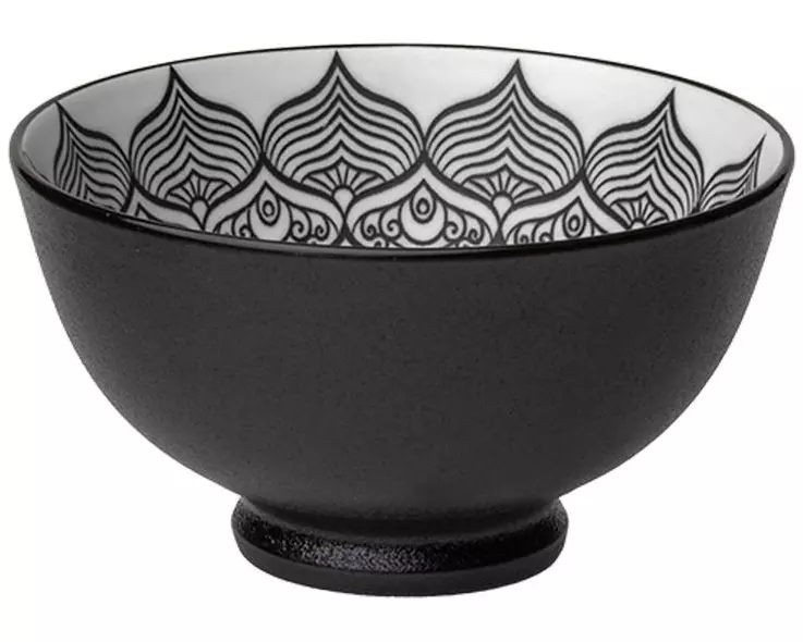 Lunasol Schale Basic Levante Ø 11.5 cm, 6 Stück, Schwarz/Weiss