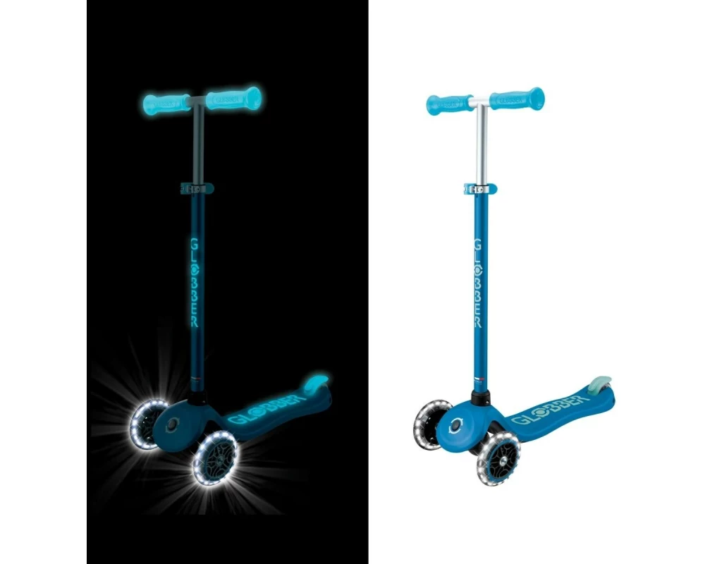 GLOBBER Scooter Primo Plus Glow Lights Blau