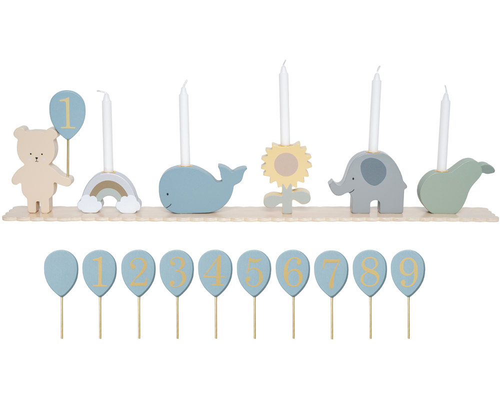 JABADABADO Geburtstagsdekoration 63cm T312 blau 11-teilig