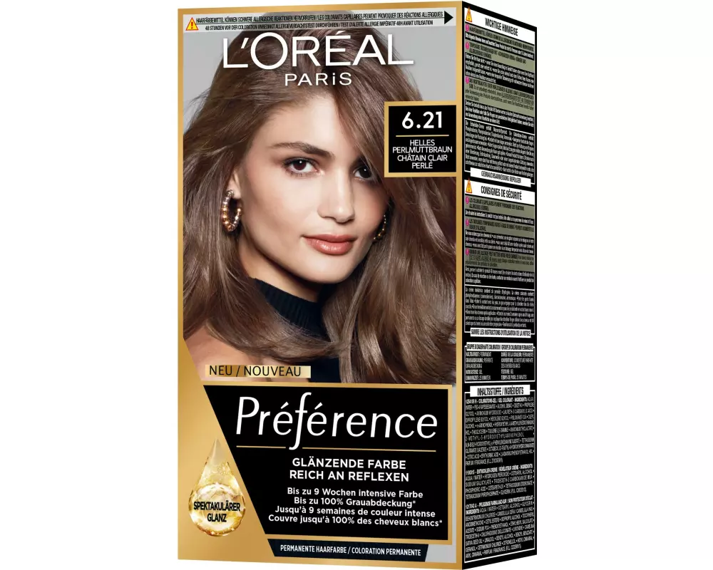 L'Oréal Paris Préférence 6.21 Helles Perlmuttbraun/Châtain clair perlé
