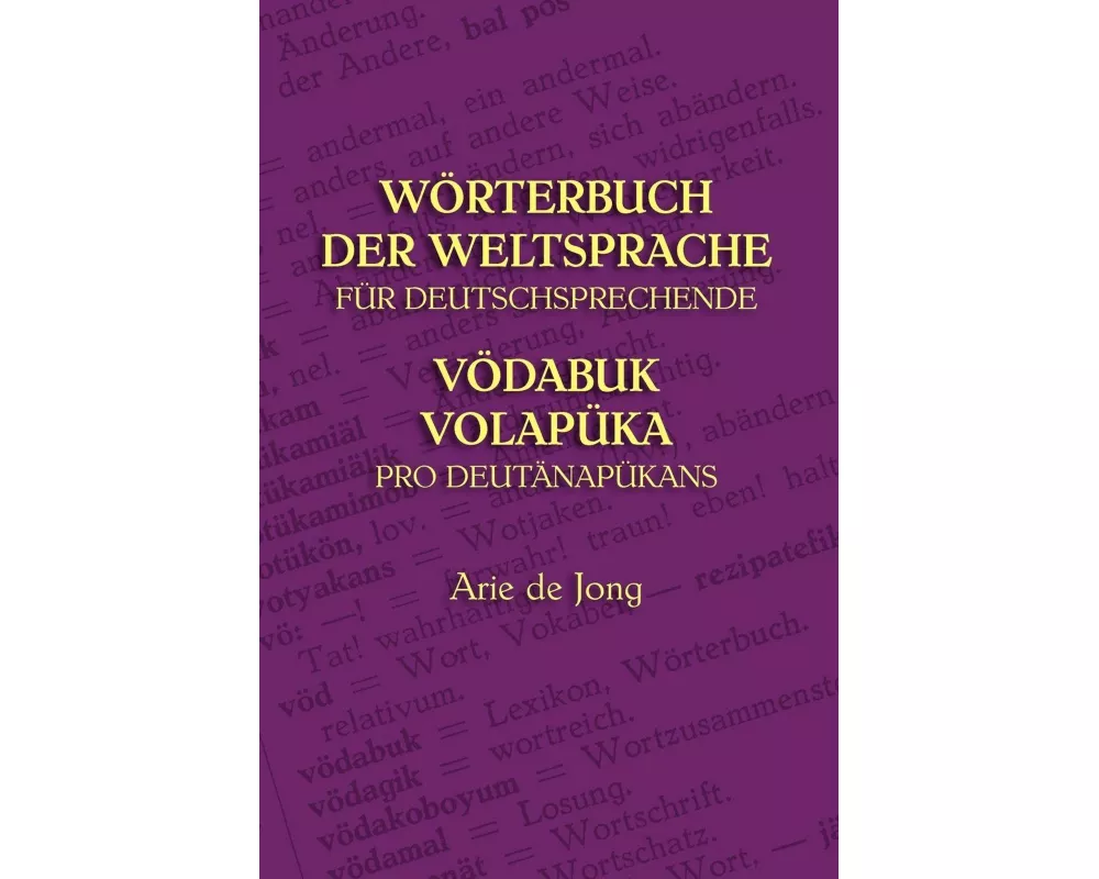 Wörterbuch der Weltsprache für Deutschsprechende