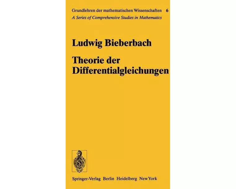 Theorie der Differentialgleichungen