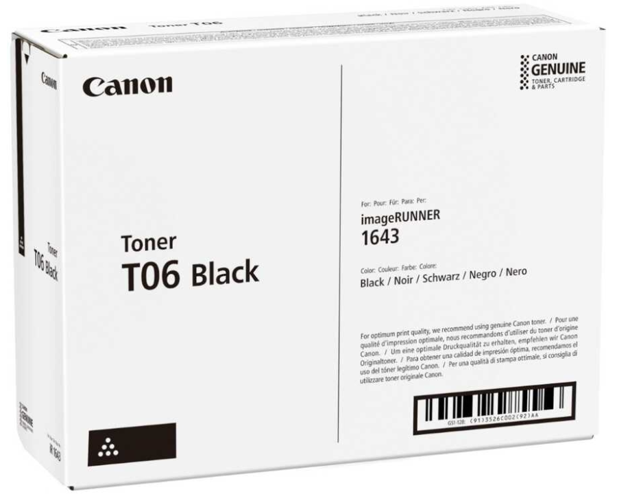 CANON Toner schwarz T06-BK IR 1643i 20'500 S.