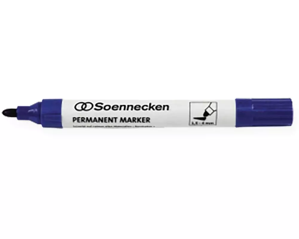 Soennecken Permanent-Marker Blau, 10 Stück