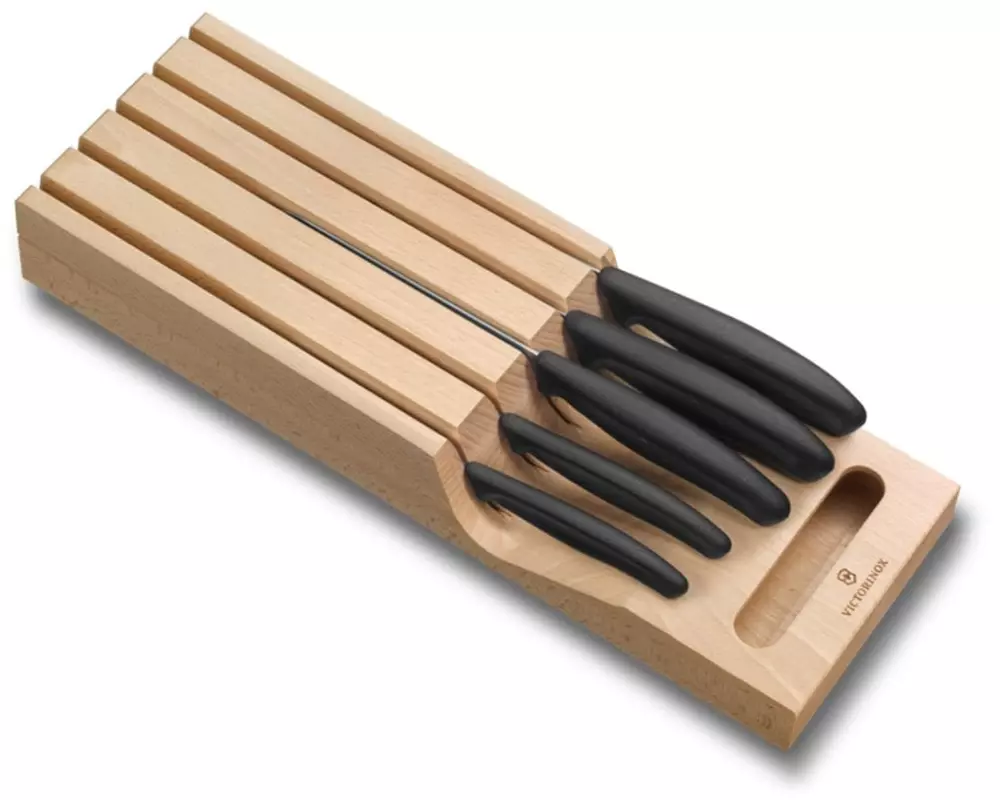 Victorinox Messerblock-Set mit Messer Swiss Classic 6-teilig, Nature