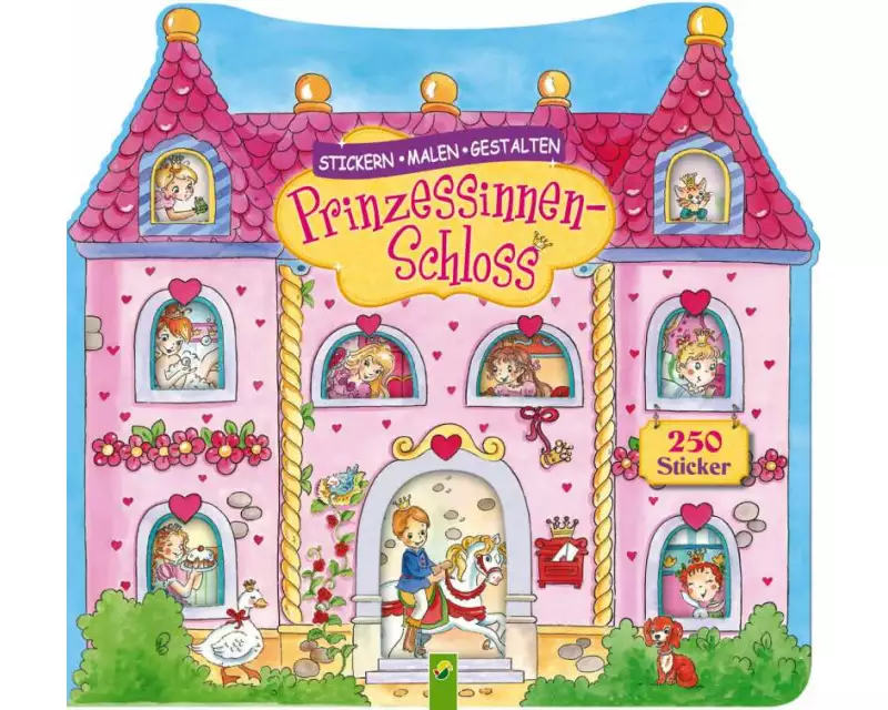 Prinzessinnenschloss - Stickern, Malen, Gestalten
