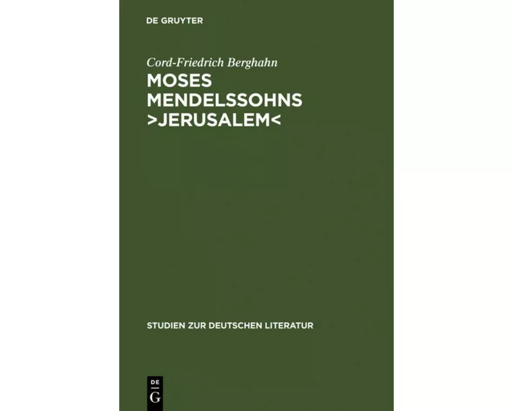 Moses Mendelssohns ¿Jerusalem¿