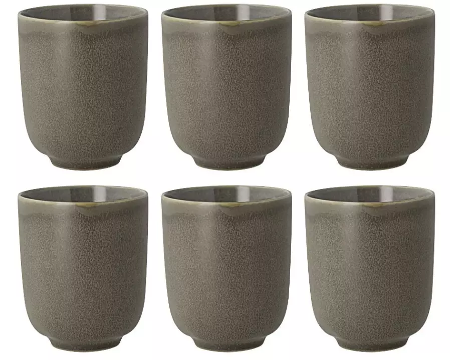 Villa Collection Kaffeebecher Shoku 330 ml, 6 Stück, Braun