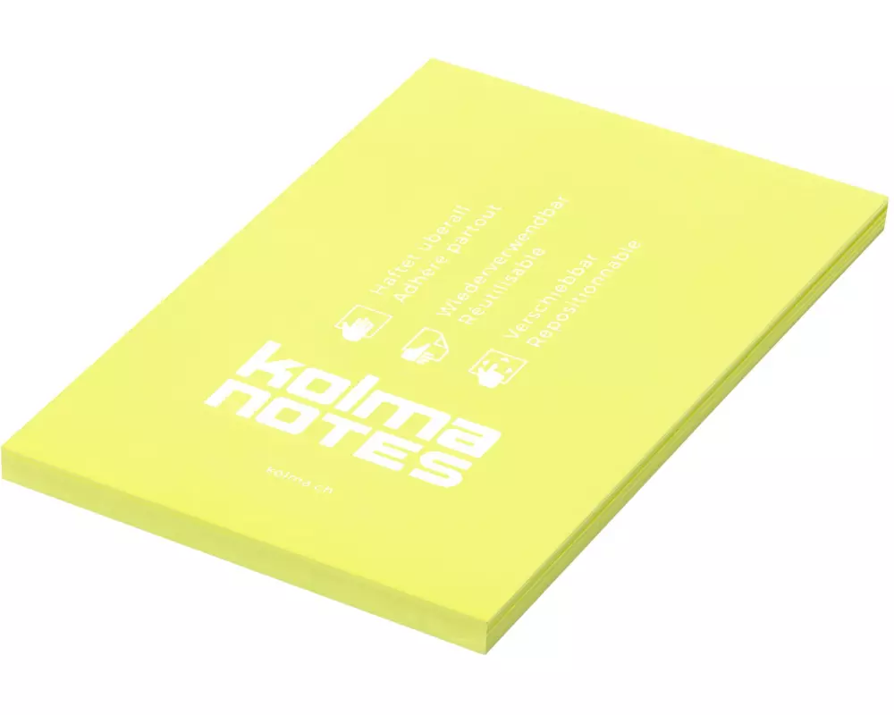Kolma Notizzettel NOTES A6 Gelb, 100 Blatt
