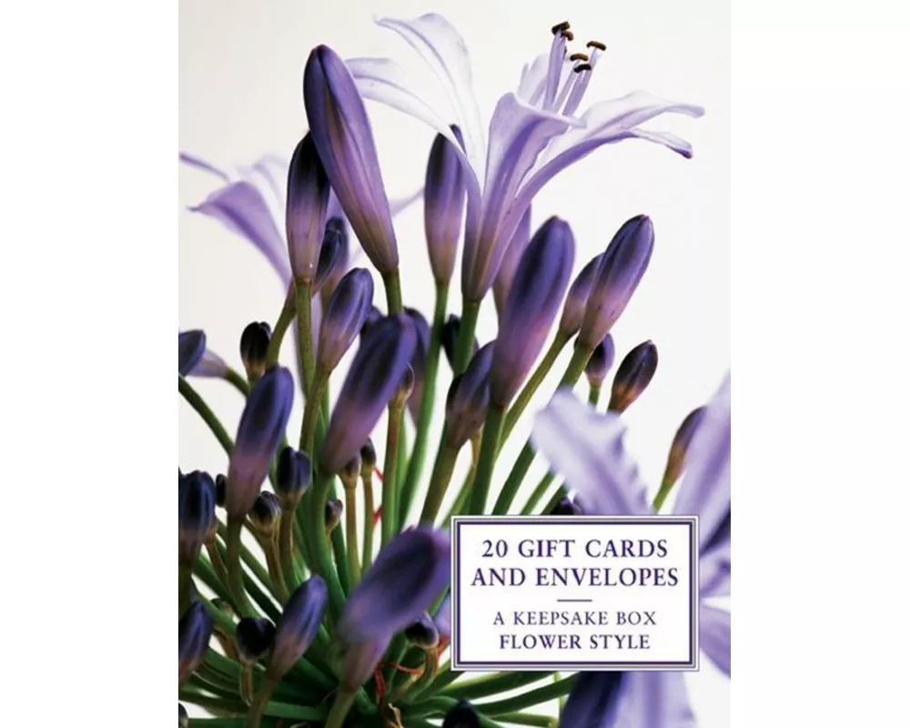 Tin Box of 20 Gift Cards and Envelopes: Flower Style