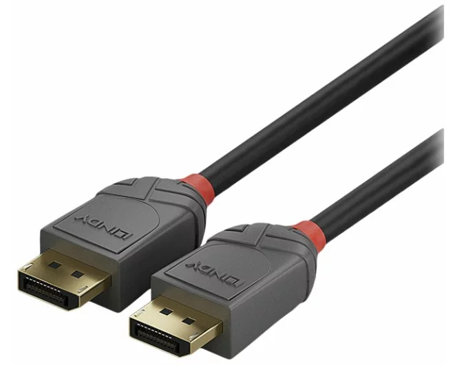 LINDY Anthra Line Video Cable, DP 1.4, DP-DP M-M, 1m, black