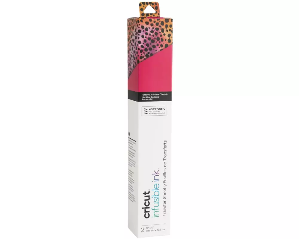 Cricut Aufbügelfolie Infusible Ink Rainbow Cheetah 2 Stück