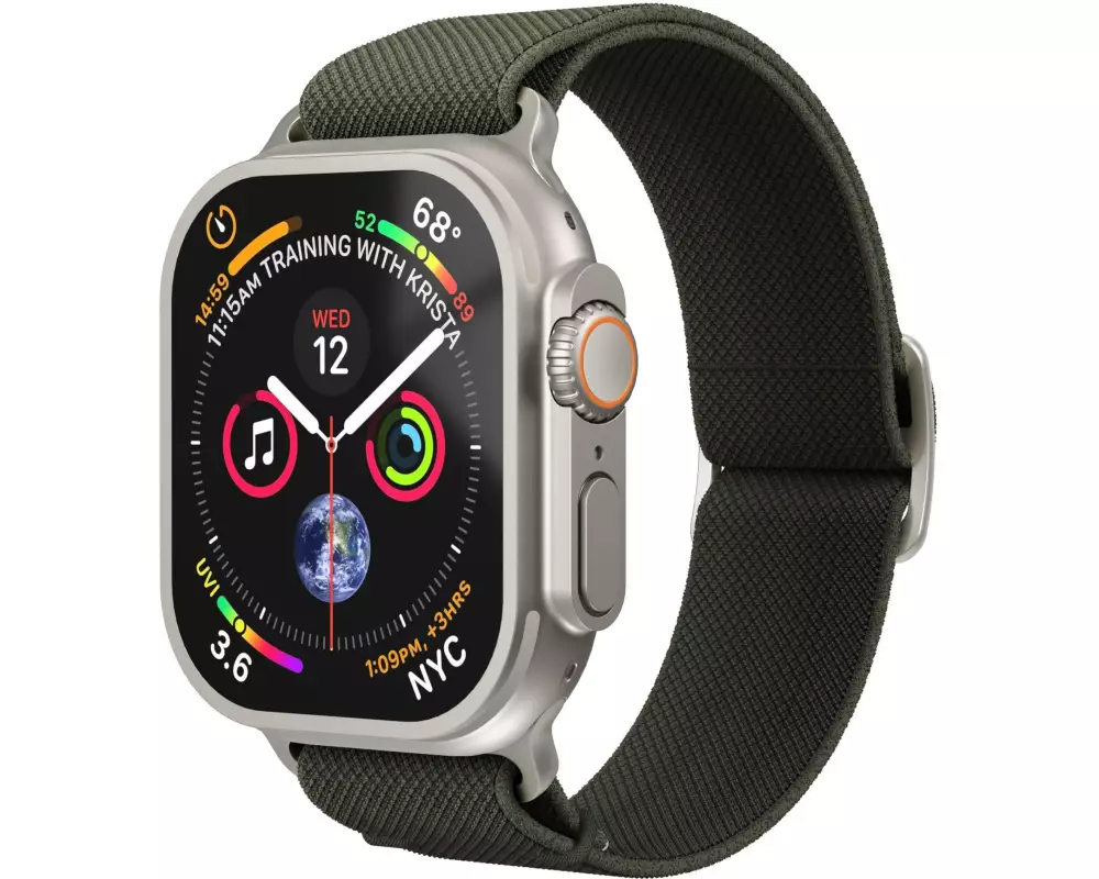 Vonmählen Armband Classic Nylon Loop Apple Watch 42/44/45/49 mm Olive