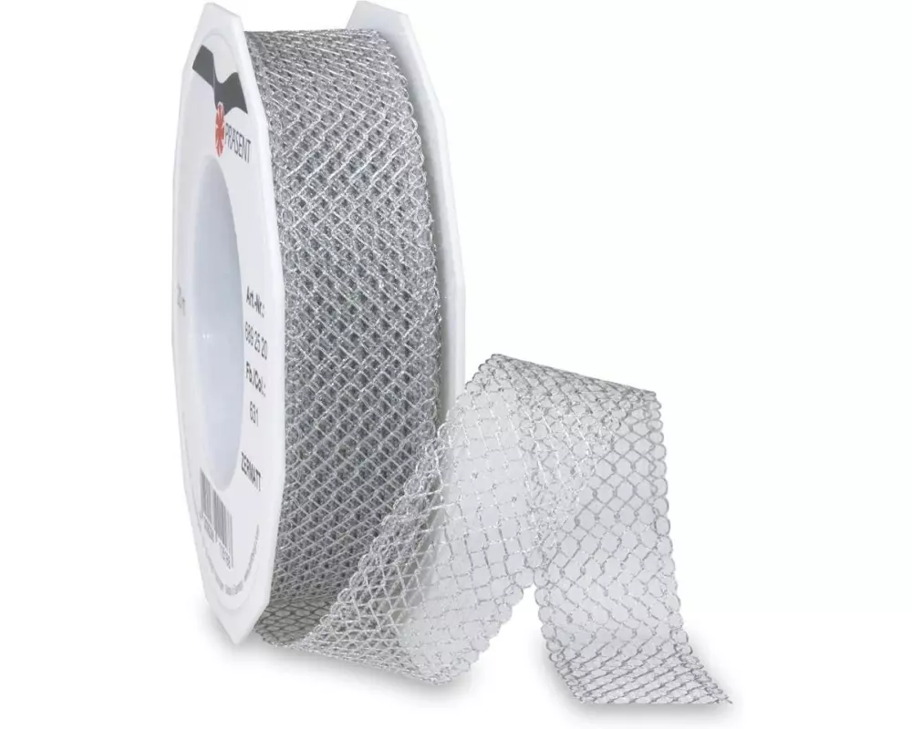 Pattberg Geschenkband Zermatt 25 mm x 20 m, Silber
