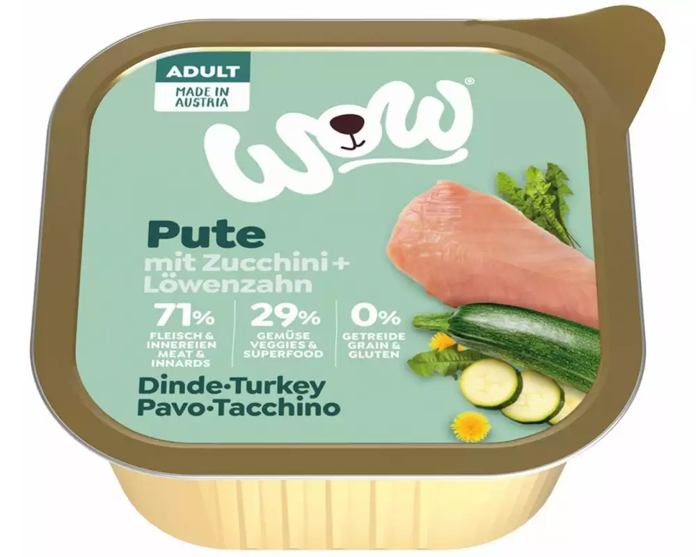 WOW Nassfutter Adult Truthahn Schale 150g