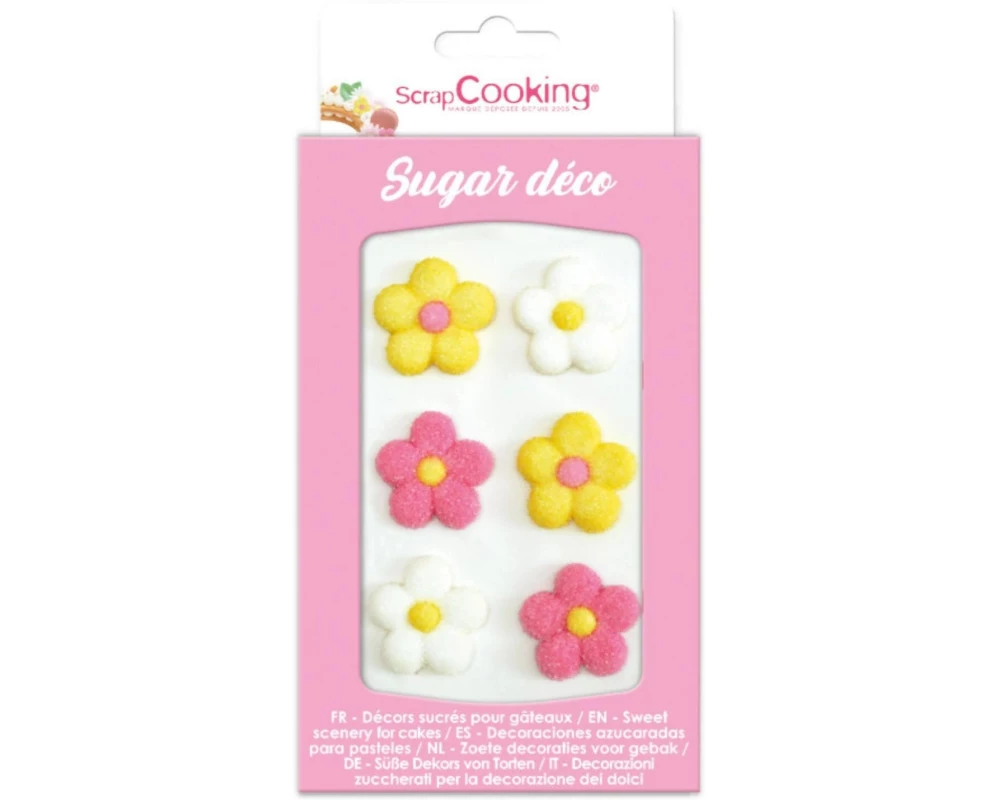 ScrapCooking Zuckerdekore Blumen 6 Stück