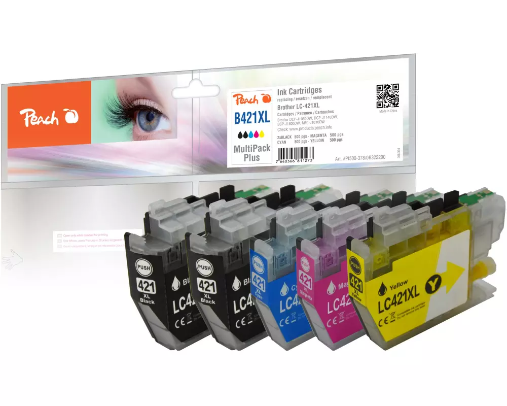 Peach Tinte Brother LC-421XL MP Plus C/M/Y/BK