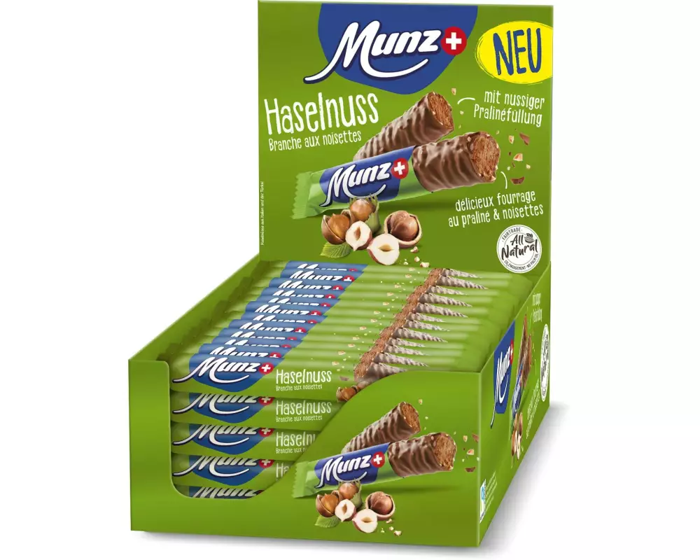 Munz Schokolade Prügeli Haselnuss 40 x 46 g