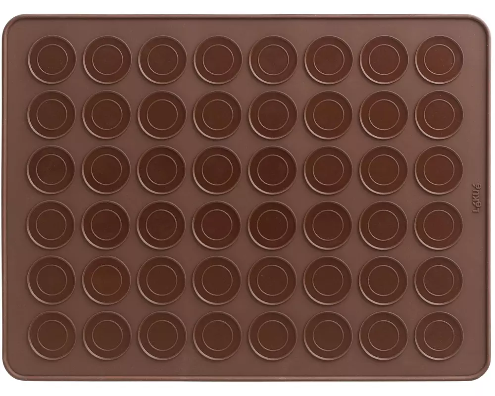 Lékué Macaron-Backmatte Silikon, Braun