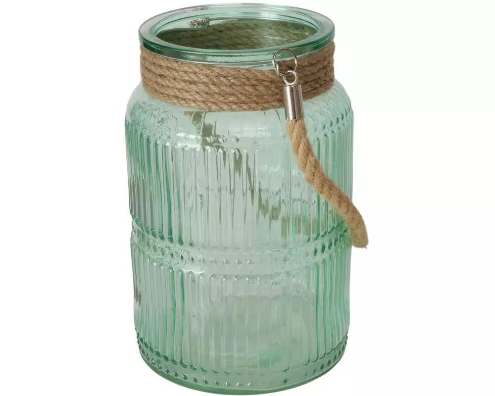 Boltze Windlicht Sunio 21 cm, Grün