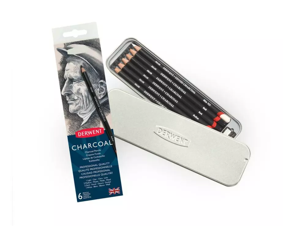 Derwent Kohlestifte, 6-teilig