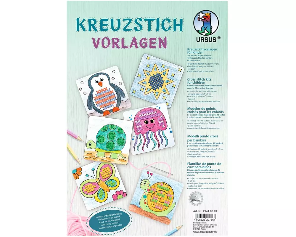 URSUS Kreuzstichvorlagen 24 Motive