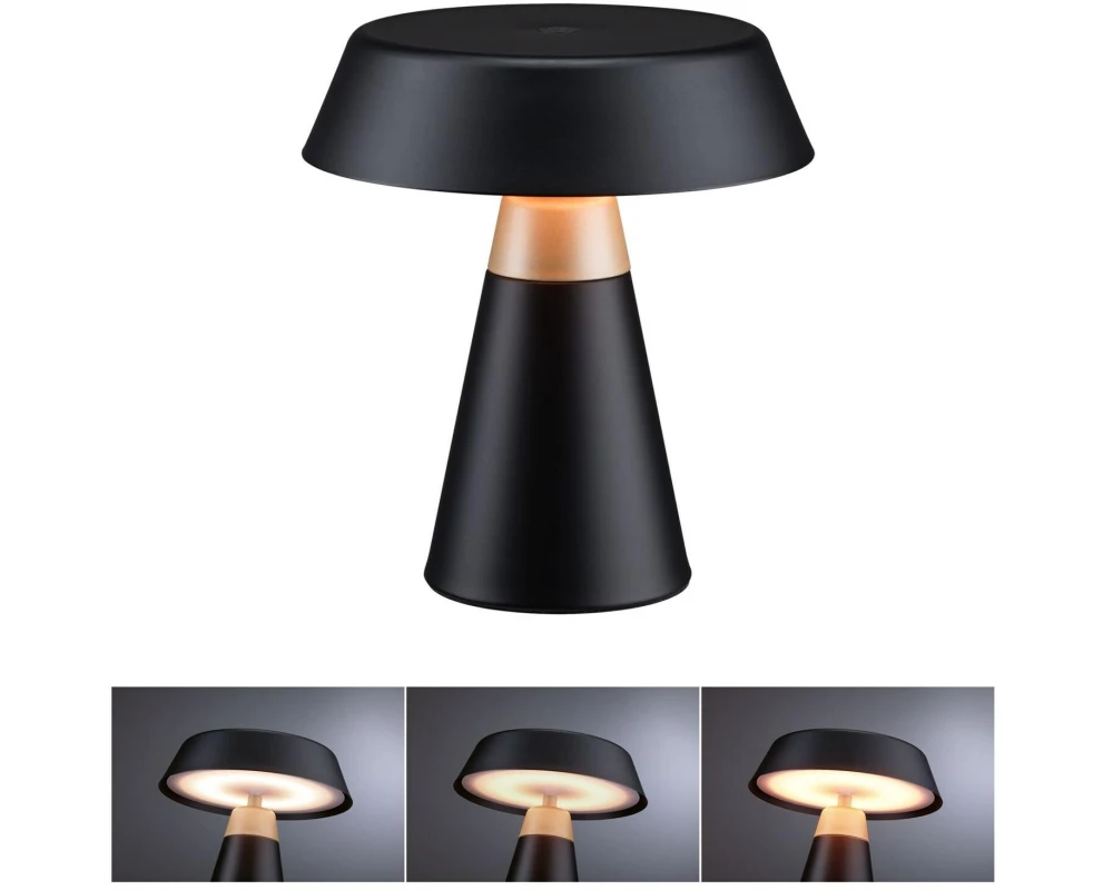 Paulmann Akkuleuchte Lirox 1800K - 2700K Schwarz Champagner