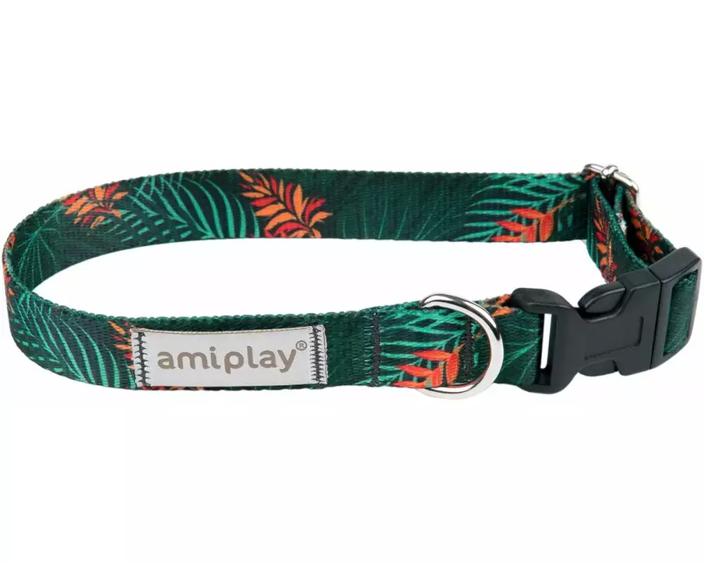 amiplay Halsband Be Happy Jungle, Dunkelgrün