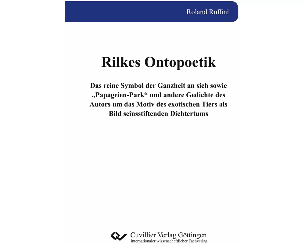 Rilkes Ontopoetik