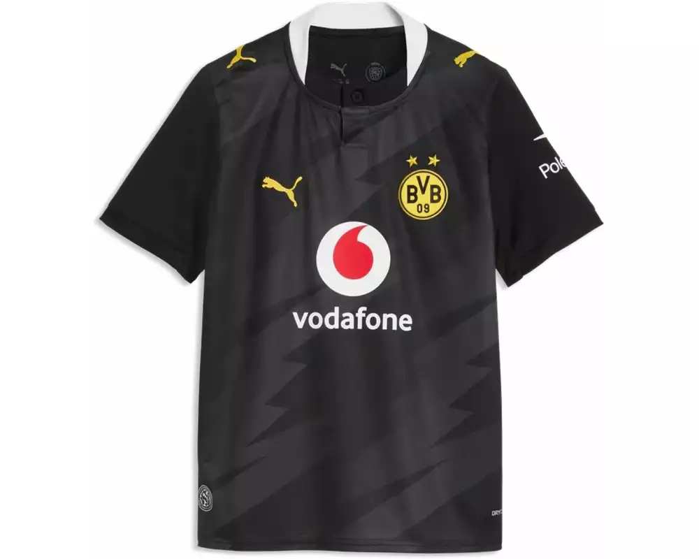 PUMA BVB Away Jersey Replica Jr Schwarz, 176
