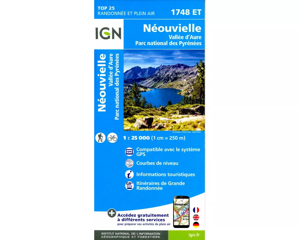 Néouvielle/ Vallee d'aure/ PN des Pyrenees 1:25 000
