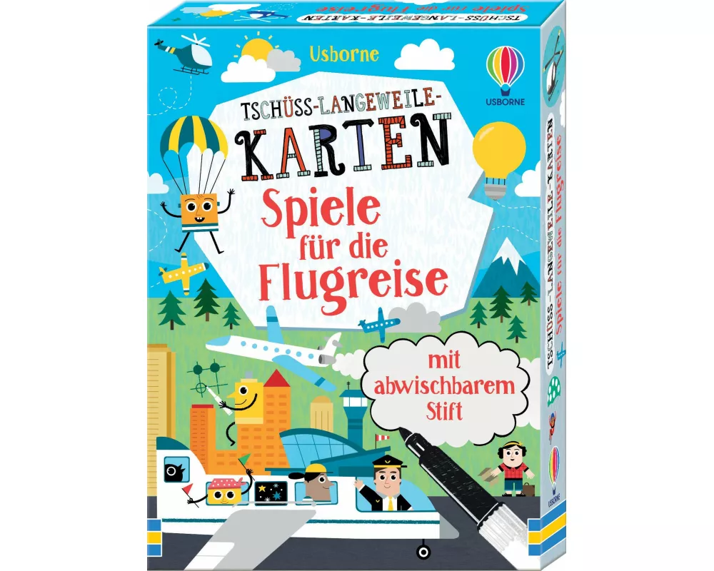 Tschüss-Langeweile-Karten: Spiele für die Flugreise