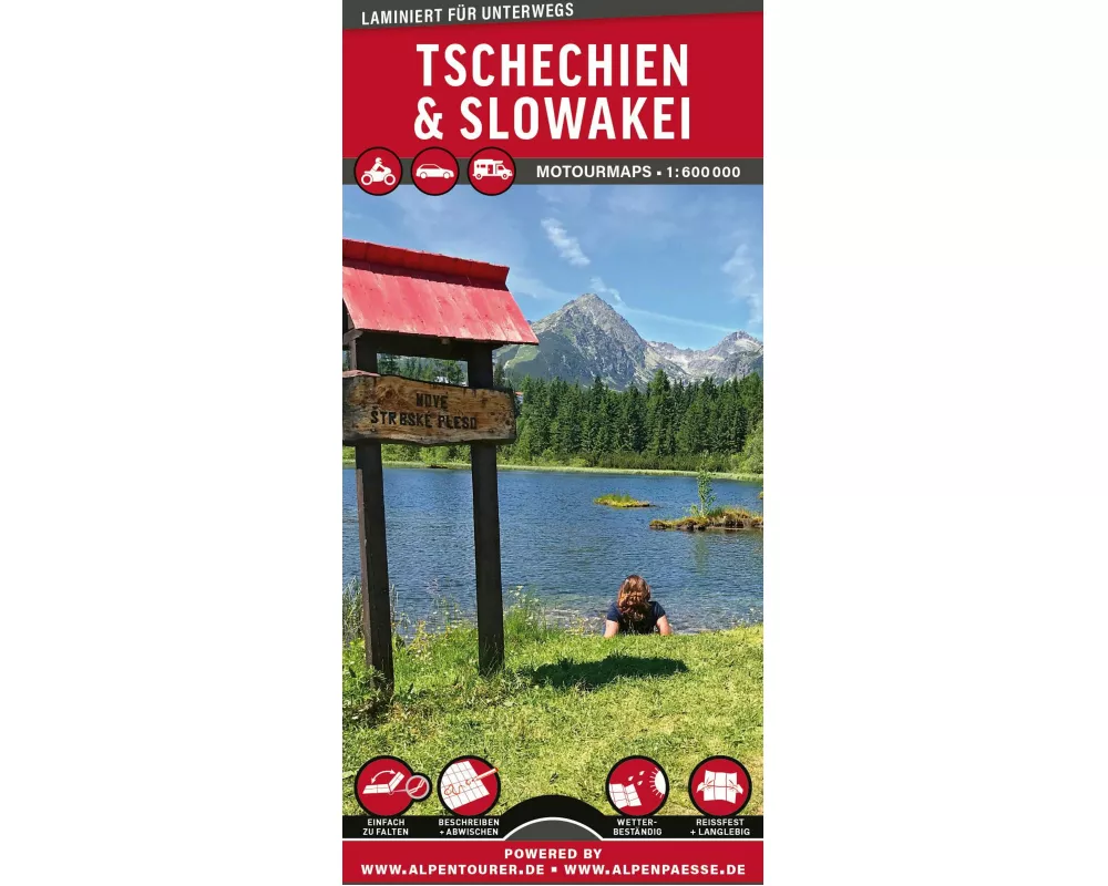MoTourMaps Tschechien & Slowakei Auto- und Motorradkarte 1:600.000