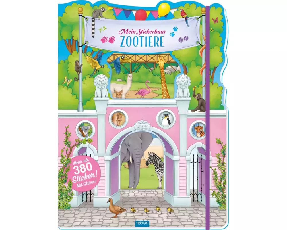 Trötsch Stickerbuch Mein Stickerhaus Zootiere