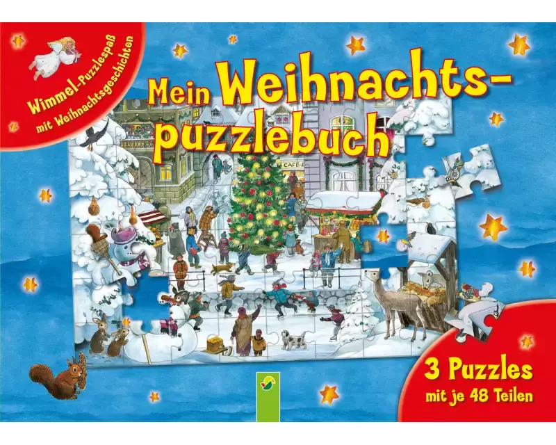 Mein Weihnachts-Puzzlebuch. 3 Puzzles mit je 48 Teilen
