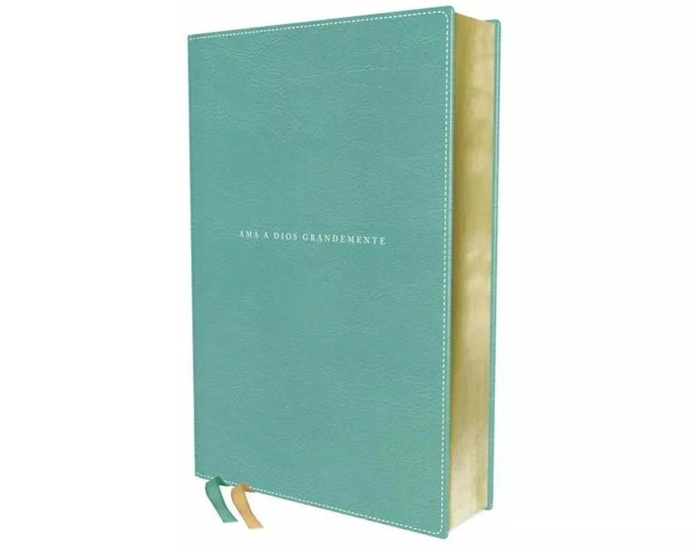 NBLA, Santa Biblia, Ama a Dios Grandemente, Interior a cuatro colores, Leathersoft, Turquesa, Comfort Print