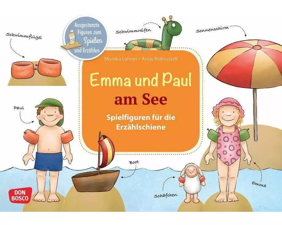 Emma und Paul am See. Erzählschienen-Figurenset