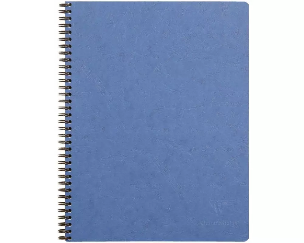 Age Bag Collegeblock mit Doppelspirale, A4+ 80 Blatt abtrennbar, perforiert, 4-fach gelocht, kariert, Einband blau