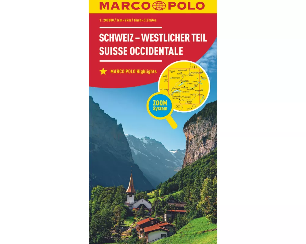 MARCO POLO Regionalkarte Schweiz 01 Westlicher Teil 1:200.000