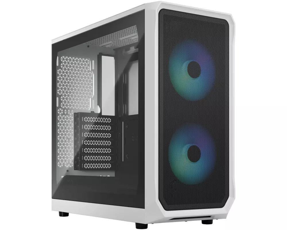 Fractal Design PC-Gehäuse Focus 2 RGB TG Clear Tint Weiss