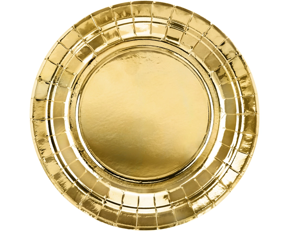 PARTYDECO Teller 18cm TPP57-019ME gold 6 Stück