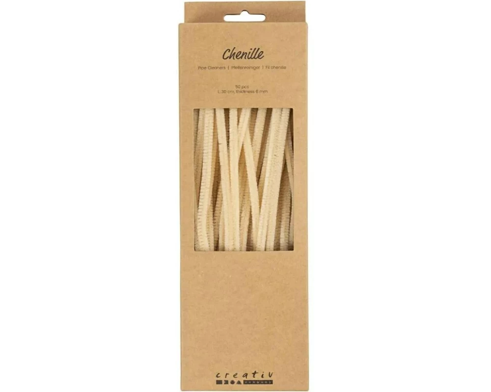 Creativ Company Chenilledraht 50 Stück, Beige